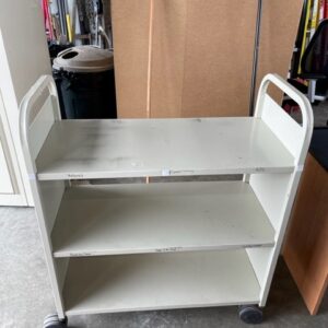 #004 Metal cart with three shelves